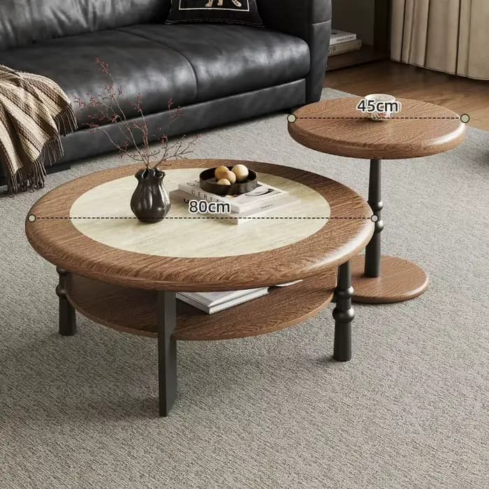 Tables basses rondes en bois