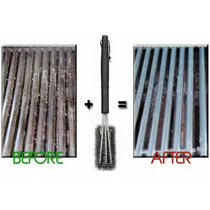 Brosse à Barbecue en Acier Inoxydable, Poils Antiadhésifs, Outil de Nettoyage