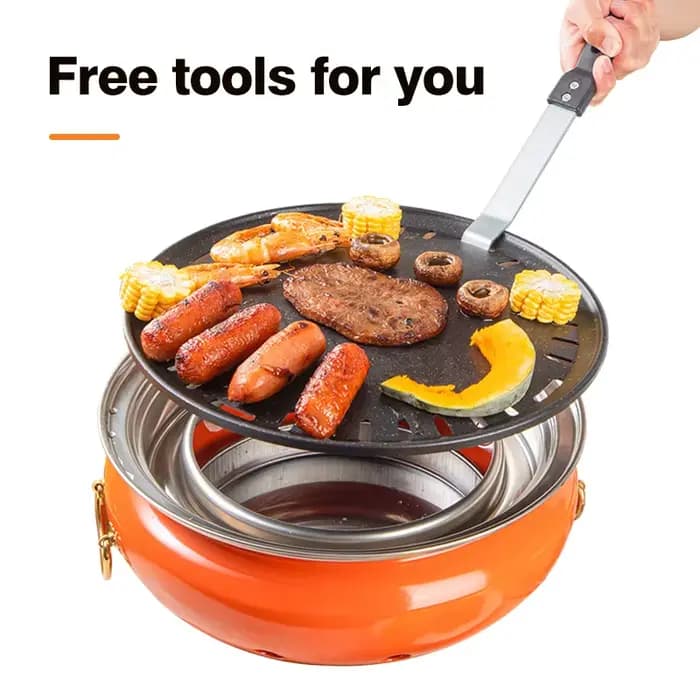 Grill de Barbecue Portable en acier inoxydable au carbone