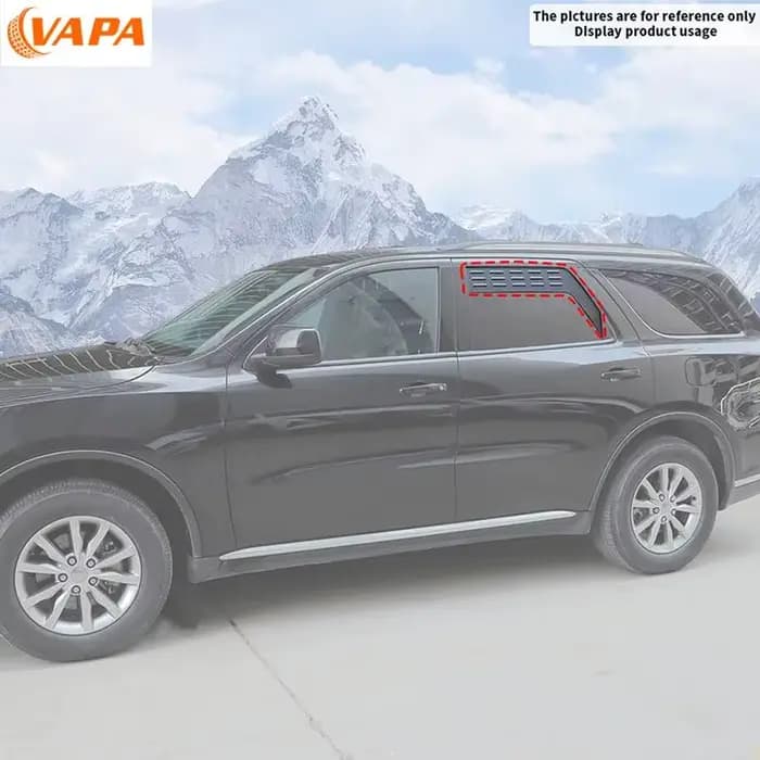 Panneau de ventilation décoratif pour fenêtre arrière de voiture, accessoires de camping, compatible avec Dodge Durango 2011 et Jeep Grand Cherokee 2011-2020