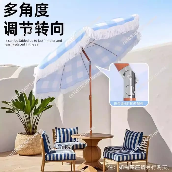 Parasol de plage et de terrasse pour complexe balnéaire