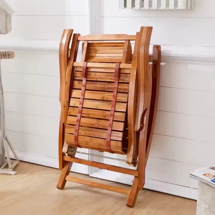 Chaise longue en bambou confortable pour adultes