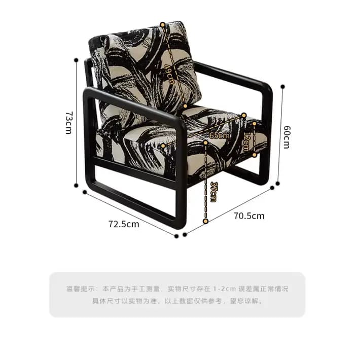 Fauteuil de maquilleur élégant avec accoudoirs pour salon