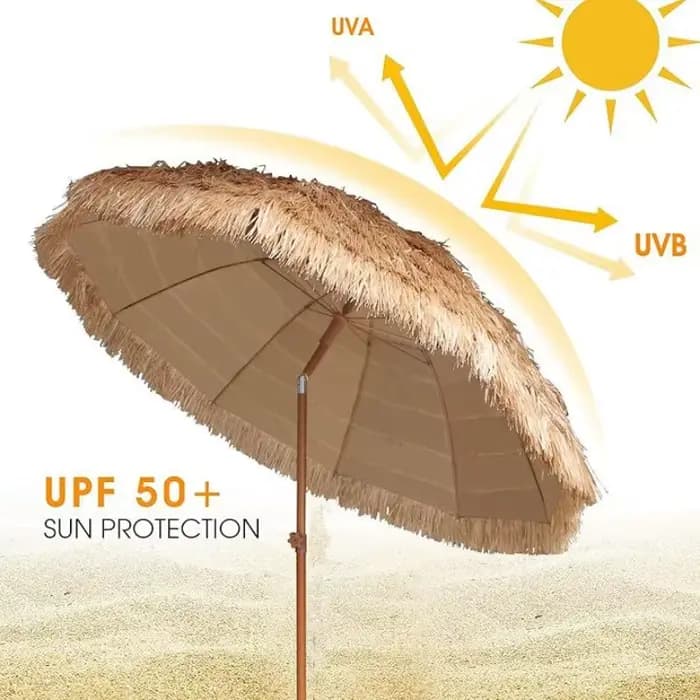 Parasol de plage extérieur grand pliable jardin piscine Patio