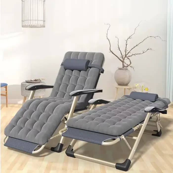Chaise lune confortable pliable pour l'extérieur