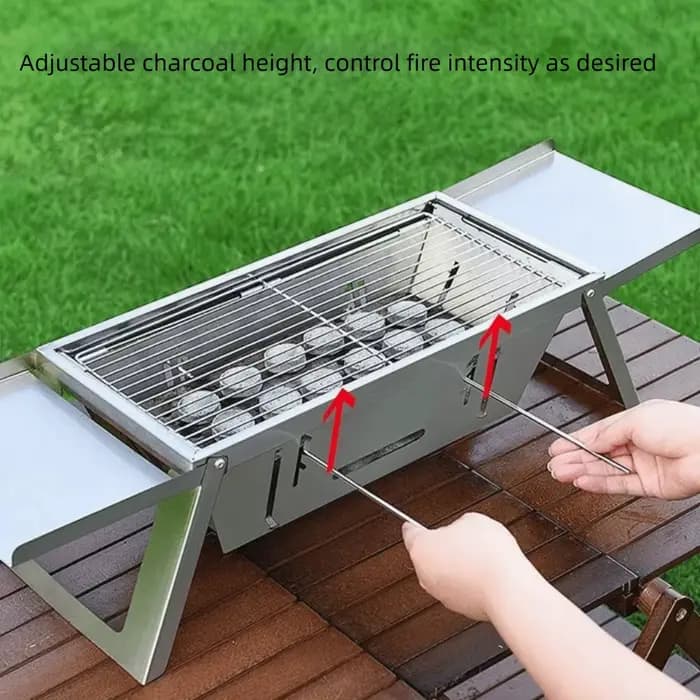 Réchaud de barbecue pliable en acier inoxydable