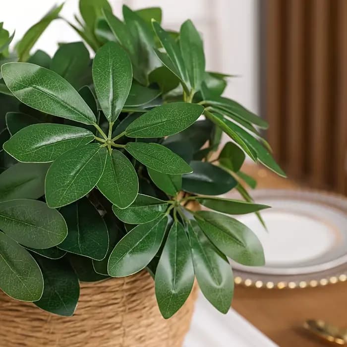 Plante artificielle | Feuilles artificielles avec tige, idéales pour la décoration du salon, de l'hôtel, de la fenêtre, du bureau, de la maison et de la chambre