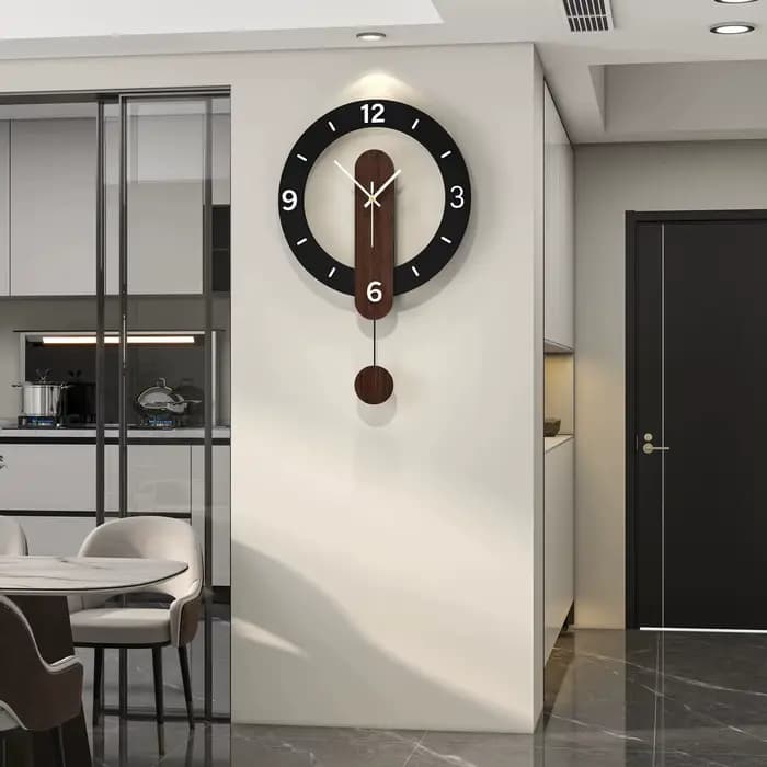 Horloge murale minimaliste moderne, salon, horloge créative haut de gamme suspendue au mur