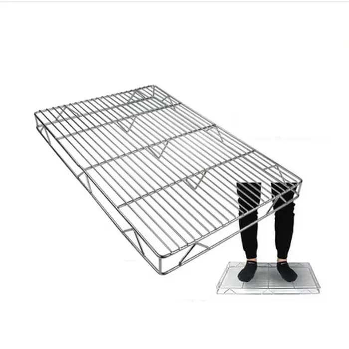 Grille de barbecue rectangulaire en acier inoxydable 304