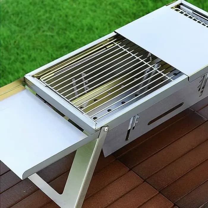 Réchaud à barbecue pliable en acier inoxydable
