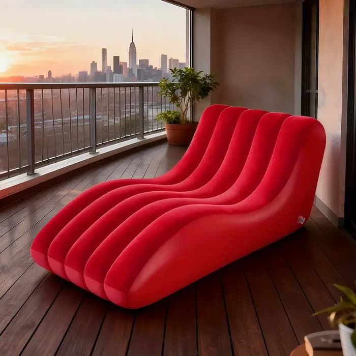 Chaise longue gonflable de plage