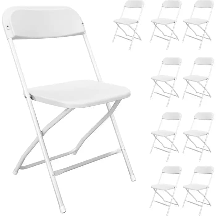 Chaise pliante blanche