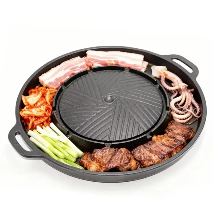 ABKY - Plaque de cuisson coréenne 2-en-1 pour barbecue