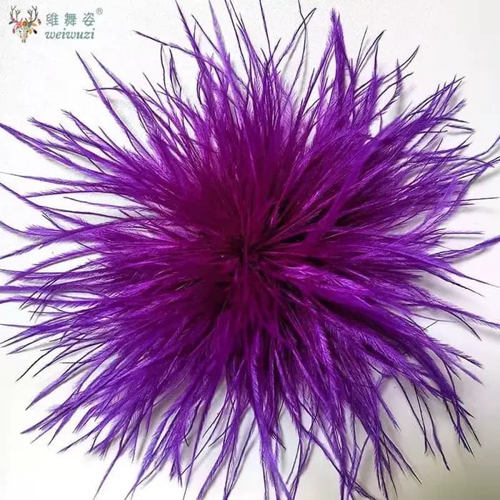 Coiffe de danse de salon, fleur en plumes d'autruche, épingle à cheveux, accessoires de coiffure pour danse latine moderne, fleur de tête, bijoux de cheveux de mariée