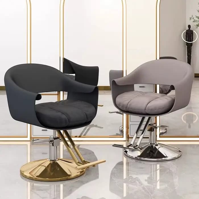 Chaise de coiffure moderne en cuir et acier de haute qualité, avec plusieurs Options de couleurs, meubles de Salon