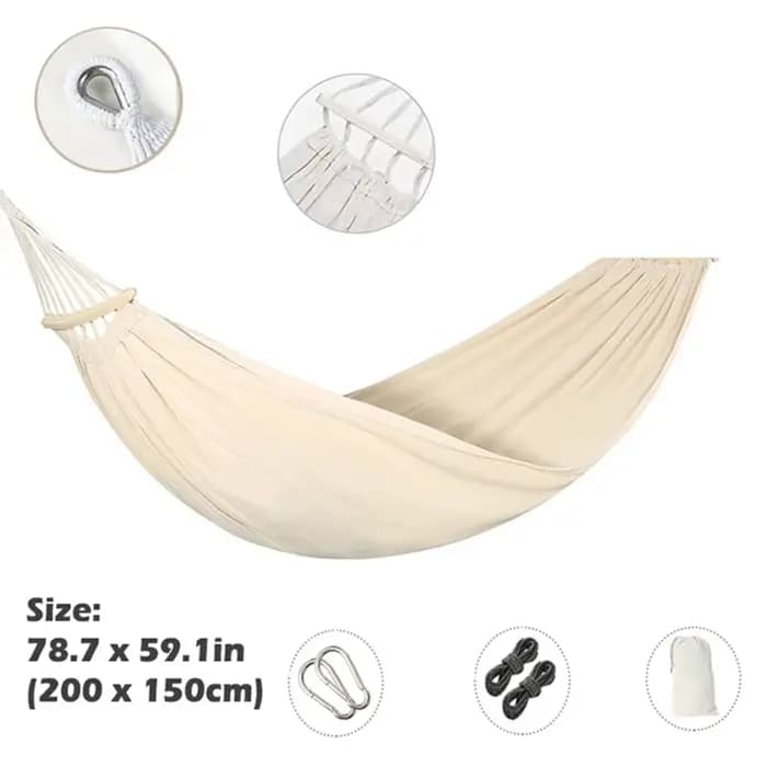 Double hamac d'extérieur portable