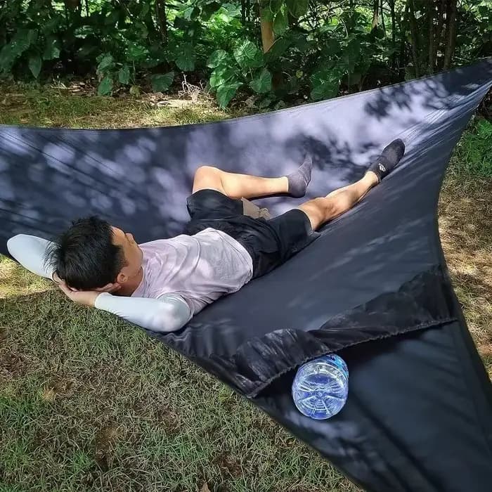 Hamac Triangulaire de Camping en Plein Air Suspendu Hors du Sol