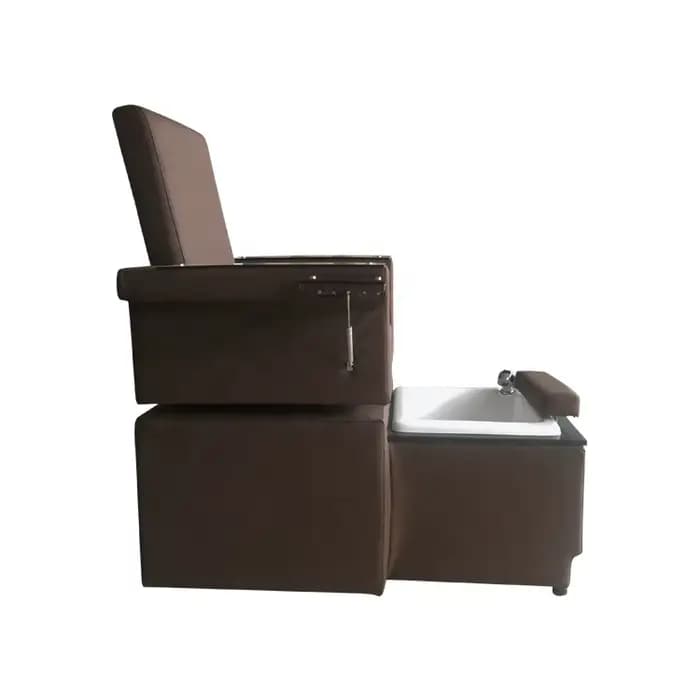 Fauteuil de pédicure de luxe moderne avec massage pour salon de manucure et spa, idéal pour les soins des pieds et la relaxation.