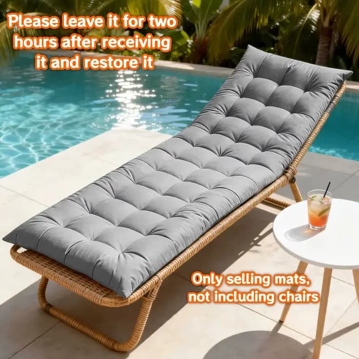 Coussin de chaise matelassé long de 170x53cm