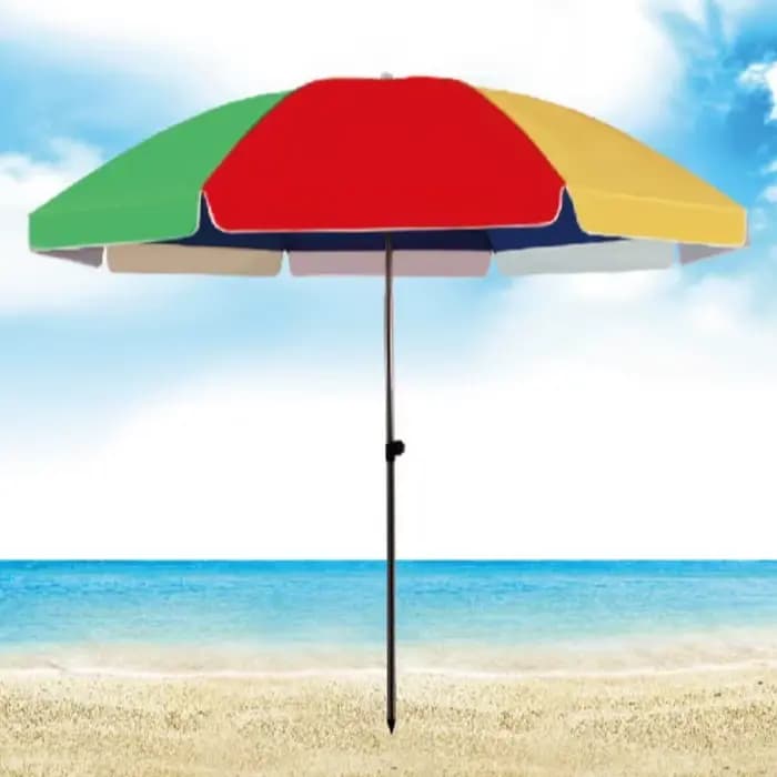 Parasol de plage professionnel grand format coupe-vent