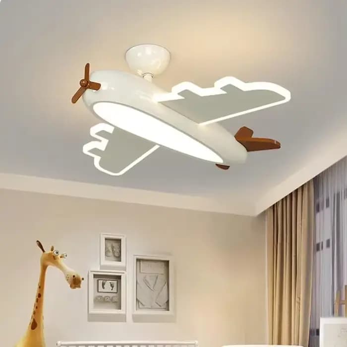Plafonnier avion dessin animé enfants plafonnier Design créatif Led lampe blanche salon salle à manger bébé chambre décor lampe