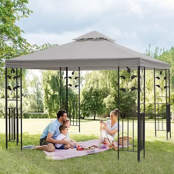 2.5x2.5m extérieur jardin Parasol tissu Gazebo auvent