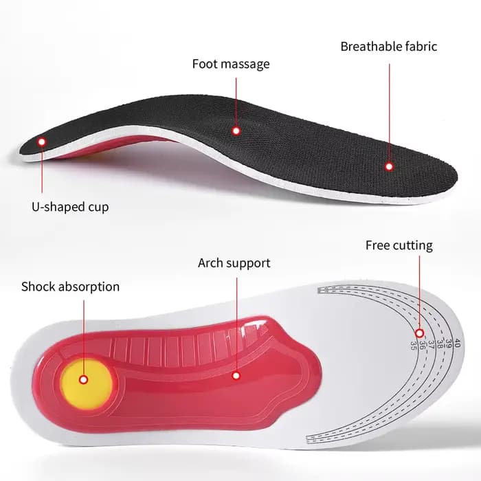 Semelle intérieure orthopédique Support de voûte plantaire semelles orthopédiques pour pieds plats pour soulager la pression du mouvement de l'air coussin d'amortissement semelle intérieure rembourrée