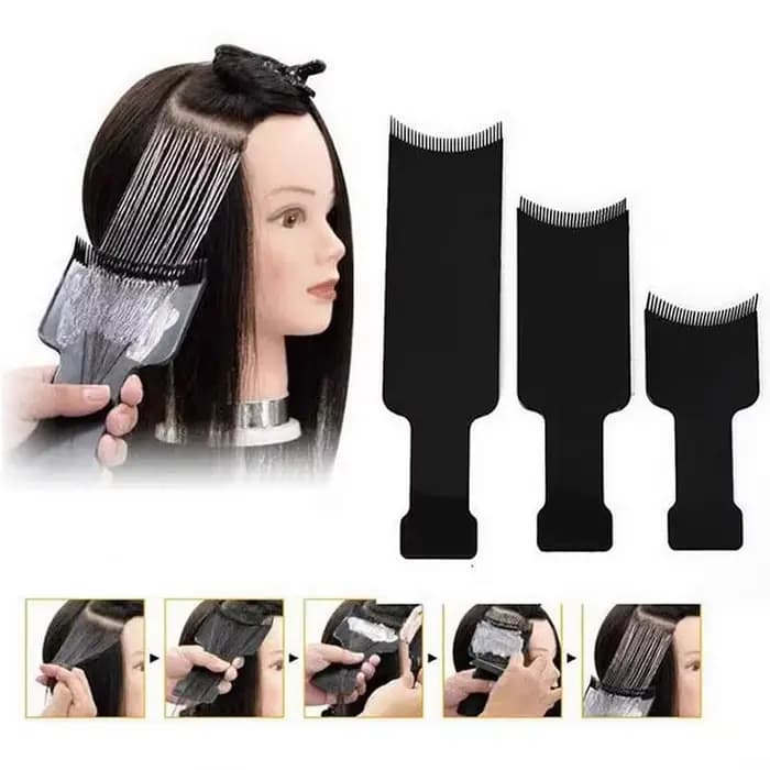 Planche de coloration pour salon avec plaque de mèches et kit de peignes et brosses de coloration professionnels, idéal pour les tâches de coloration des coiffeurs