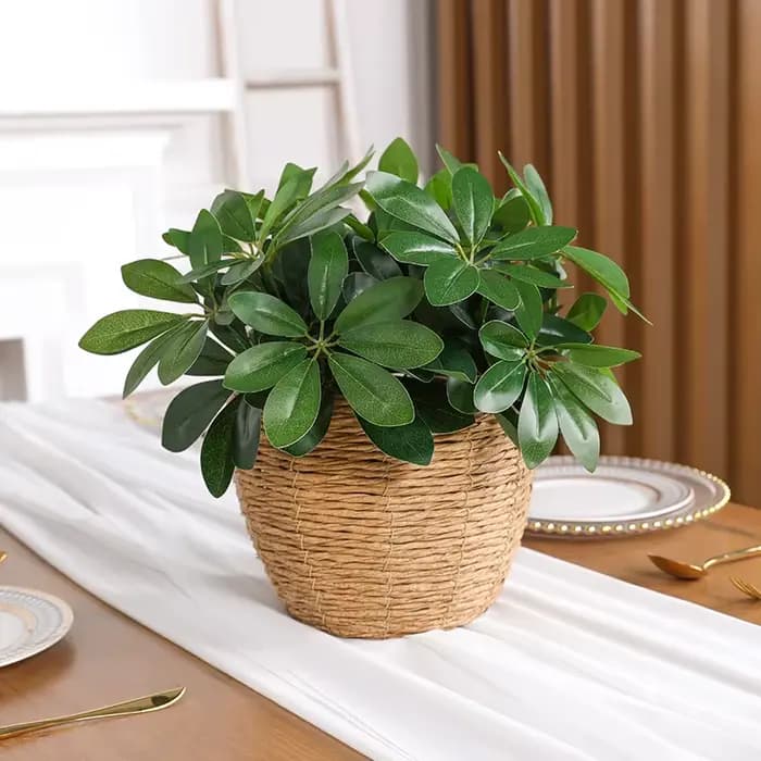 Plante artificielle | Feuilles artificielles avec tige, idéales pour la décoration du salon, de l'hôtel, de la fenêtre, du bureau, de la maison et de la chambre