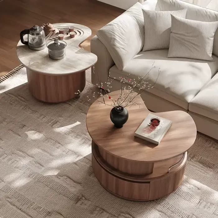 Ensemble de tables basses rondes pour salon