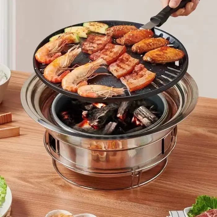Gril de Barbecue à charbon de bois multifonctionnel