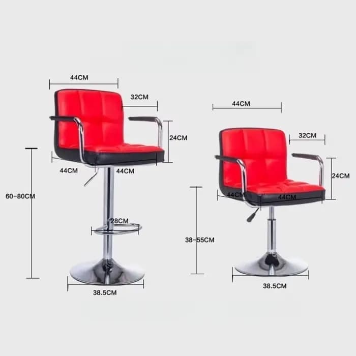 Tabourets de bar modernes, chaises hautes réglables hydrauliquement, pour îlot de cuisine, avec dossier rembourré et structure métallique