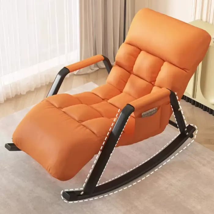 Fauteuil individuel sans structure pliable moderne orange pour balcon