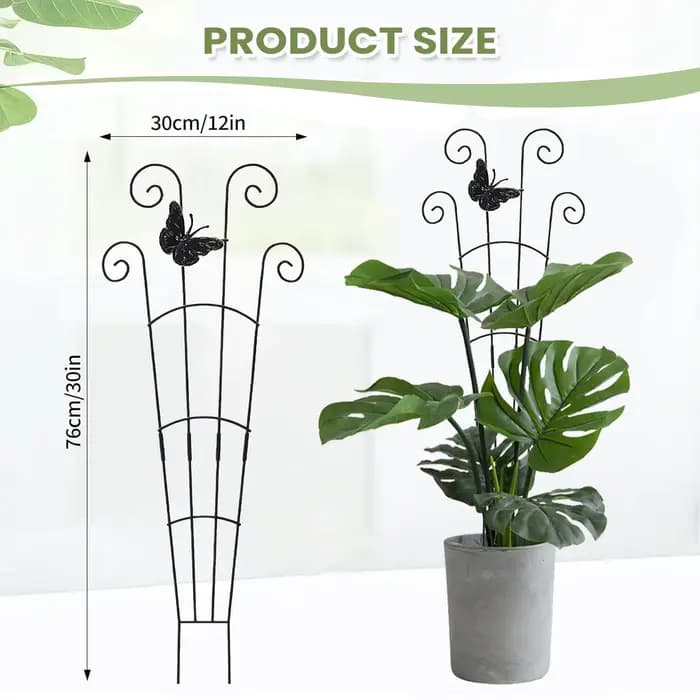 Treillis de plantes en métal 76x30cm