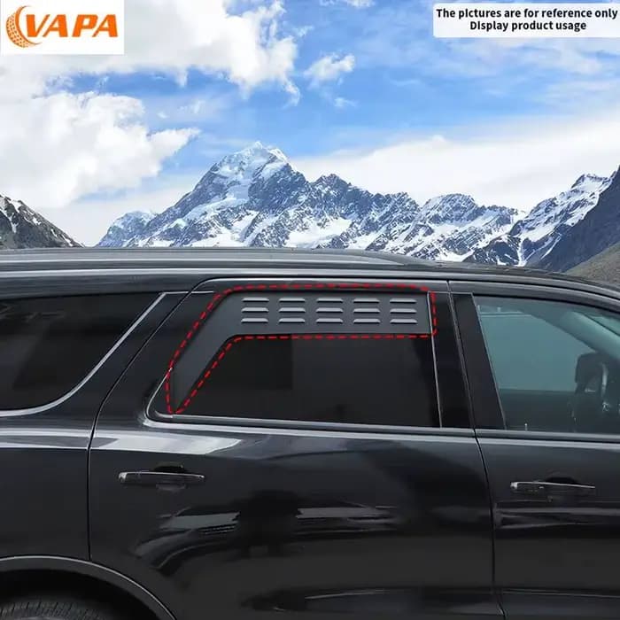 Panneau de ventilation décoratif pour fenêtre arrière de voiture, accessoires de camping, compatible avec Dodge Durango 2011 et Jeep Grand Cherokee 2011-2020