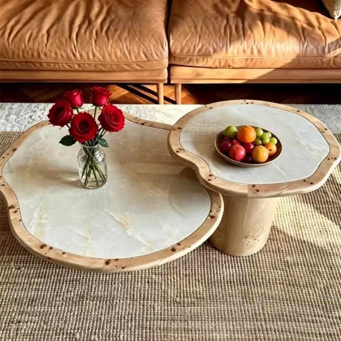 Tables basses Funky Wood en marbre
