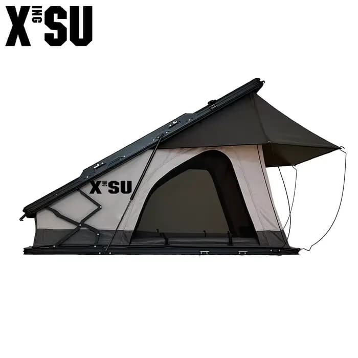Tente de toit rigide Xsu en promotion pour 4 personnes, idéale pour le camping sur SUV