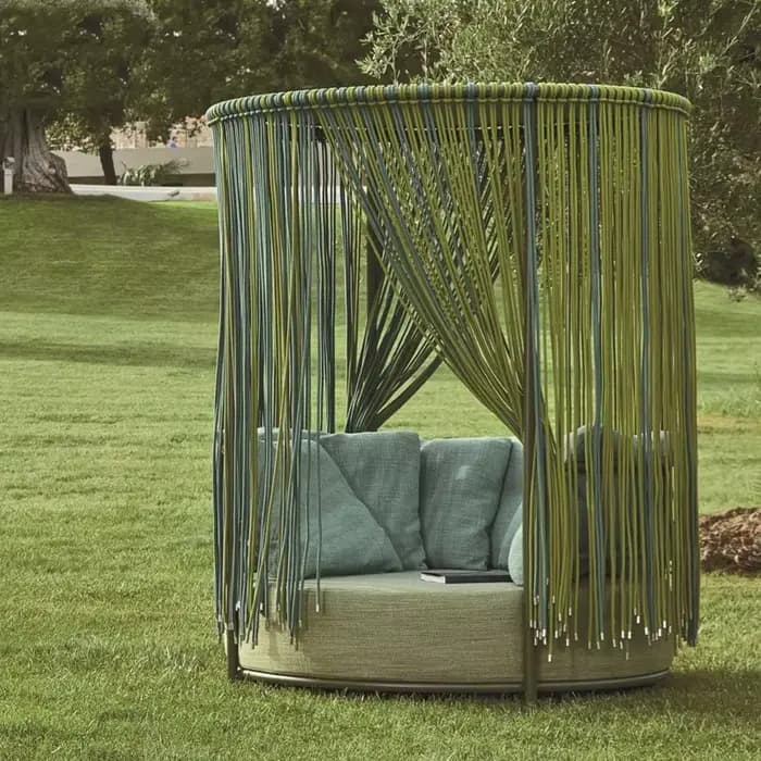 Chaise longue ronde d'extérieur de style européen