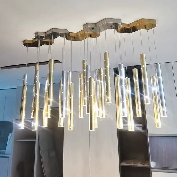 Lustre LED pour salle à manger, éclairage moderne nordique, or/argent, combinable, décoration de salon, éclairage de bar