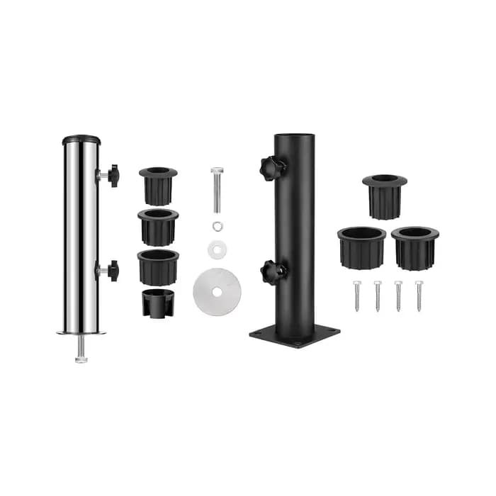Support de base de parasol en acier robuste avec pince de fixation de rechange pour quais