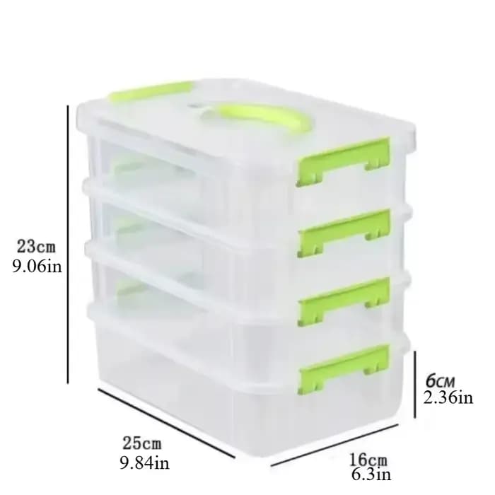Boîte de rangement pour blocs de construction, transparente, avec grille de classification, tiroir anti-humidité, empilable