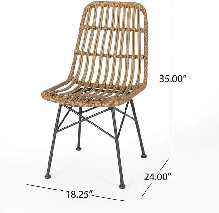 Balcon jardin salle à manger fauteuil tissé chaise en osier fer Pe rotin plastique vente en gros empilable mobilier d'extérieur moderne