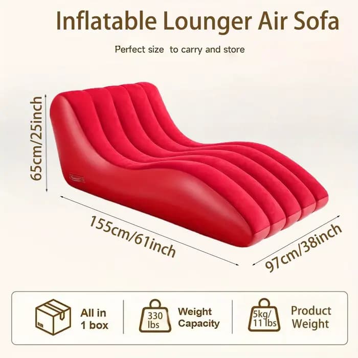 Chaise longue gonflable de plage