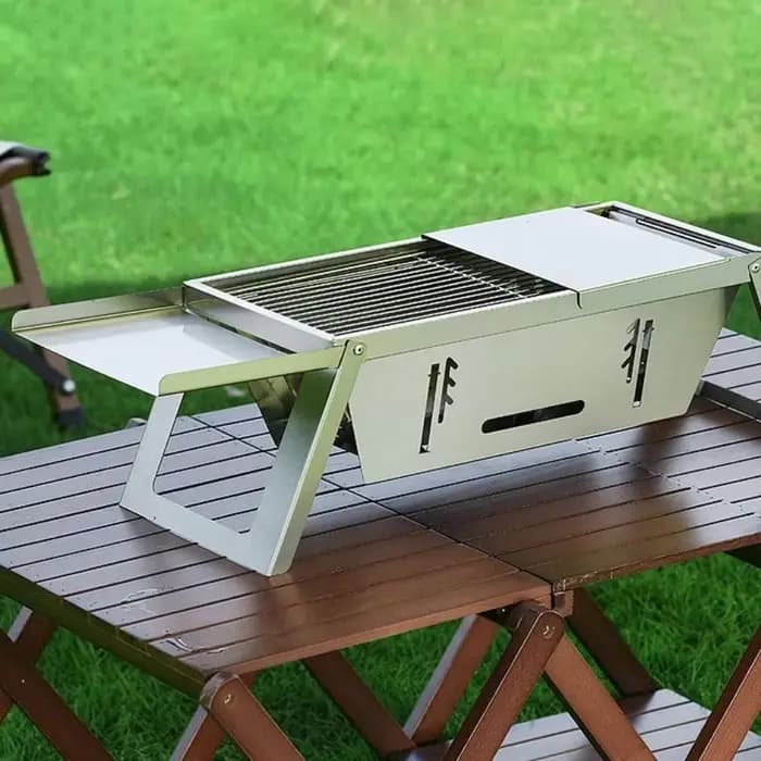 Réchaud à barbecue pliable en acier inoxydable