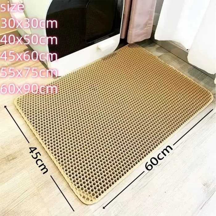 Tapis de litière pour chat de grande taille Eva Double couche imperméable