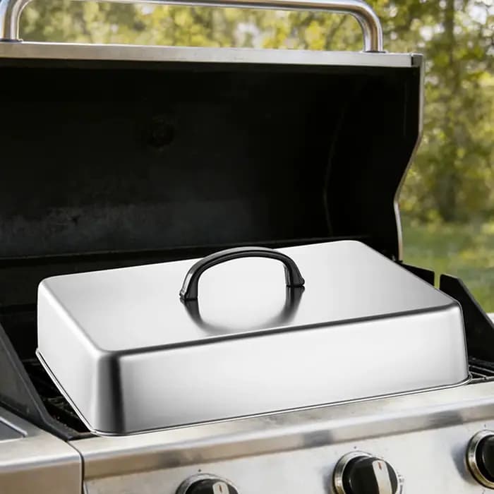 Couvercle de poêle en acier inoxydable pour barbecue