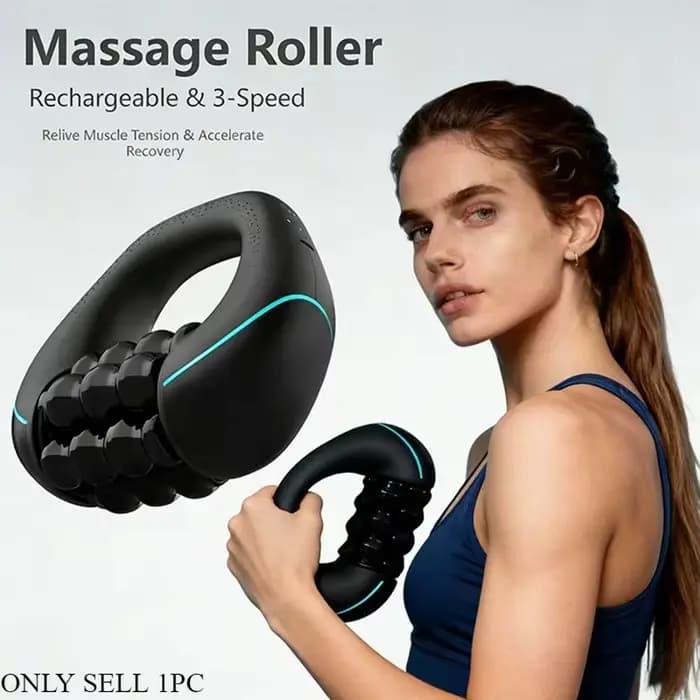 Rouleau de massage électrique pour la relaxation des tissus profonds et des muscles, rechargeable pour soulager les maux de dos après l'exercice