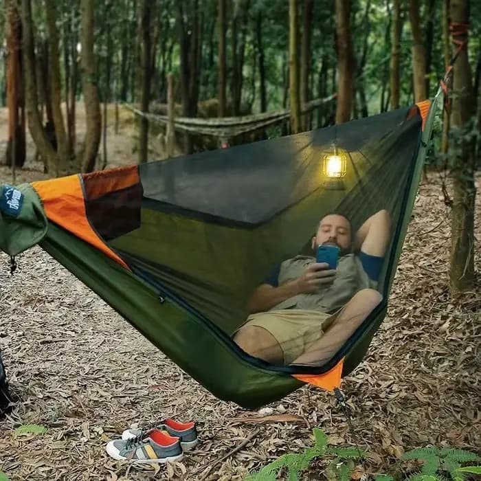 Hamac de Bushcraft à Déploiement Rapide TRAVELER avec Moustiquaire