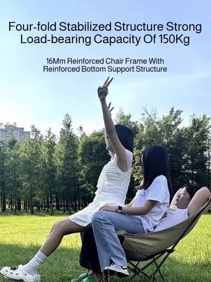 Chaise de camping portable d'extérieur confortable