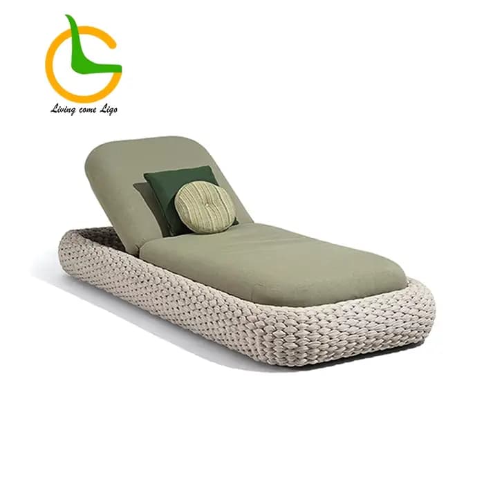 Chaise longue de luxe en aluminium